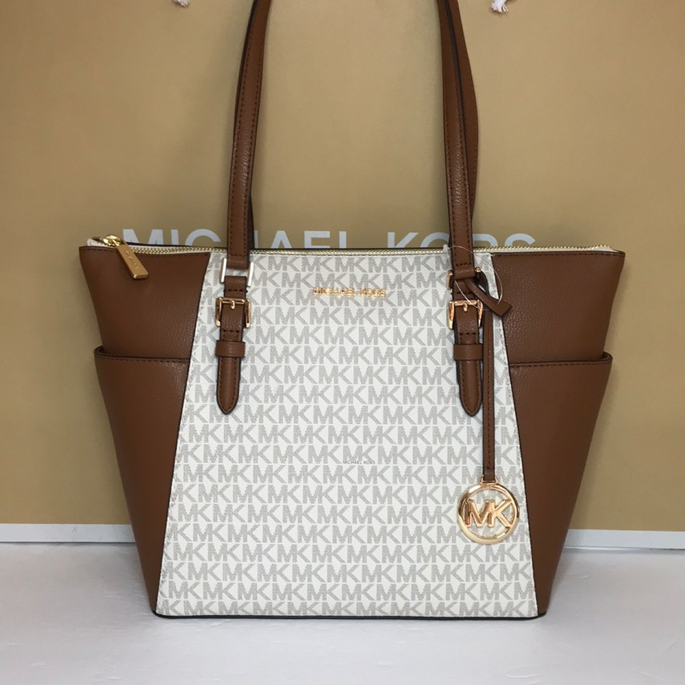 Michael Kors Charlotte LG TZ Tote Vanilla